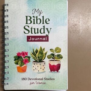 Devotional Journal with Plant Design - Green and Pink